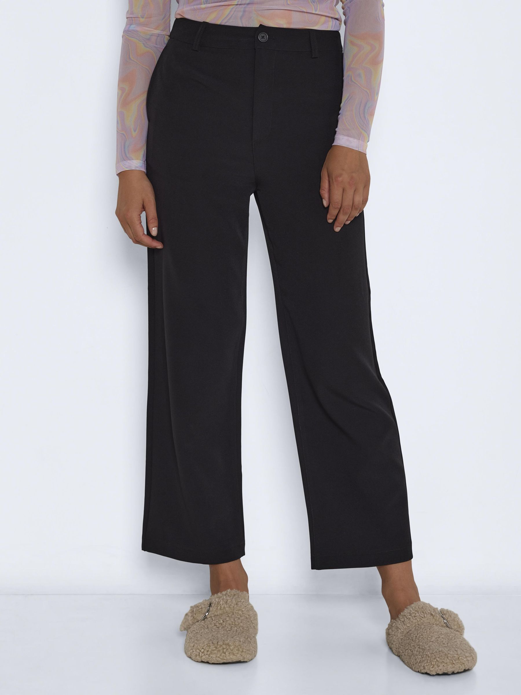 WIDE LEG ANKLE TROUSERS Black NOISY MAY