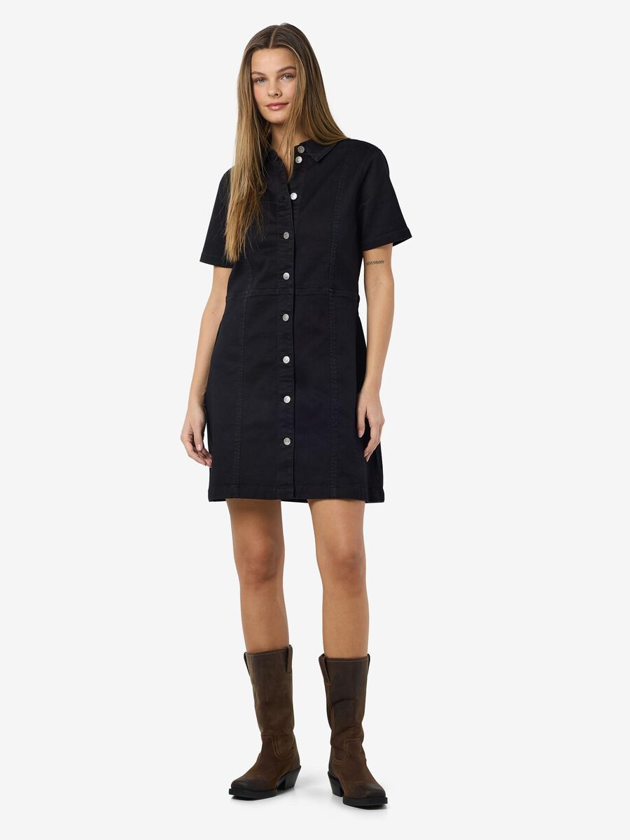 Noisy May DENIM MINI DRESS, Black, highres - 27032980_Black_007.jpg