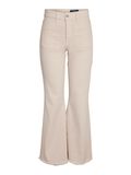Noisy May NMNAT HIGH WAIST FLARED JEANS, Ecru, highres - 27025909_Ecru_001.jpg