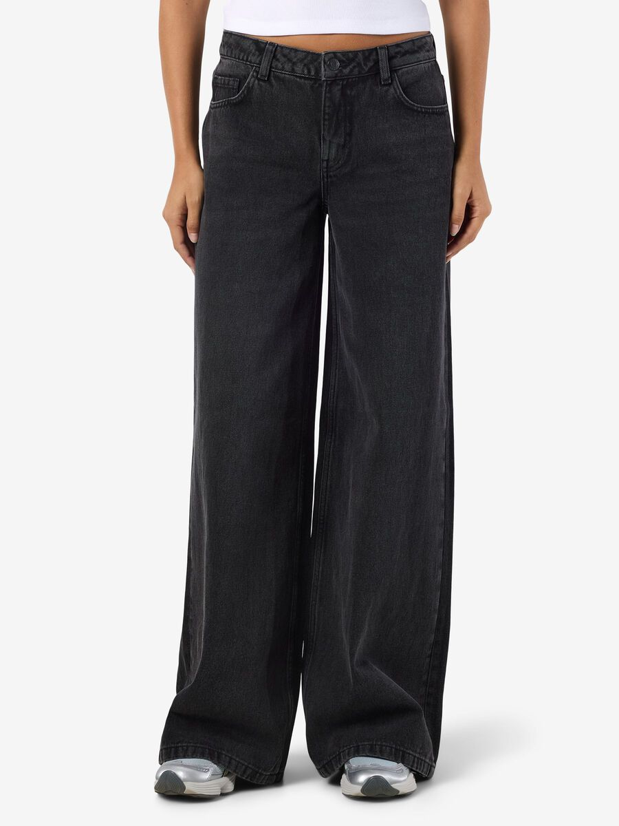 Product carousel image - NMKETTIE JEANS MED VID PASSFORM, Black Denim | 1