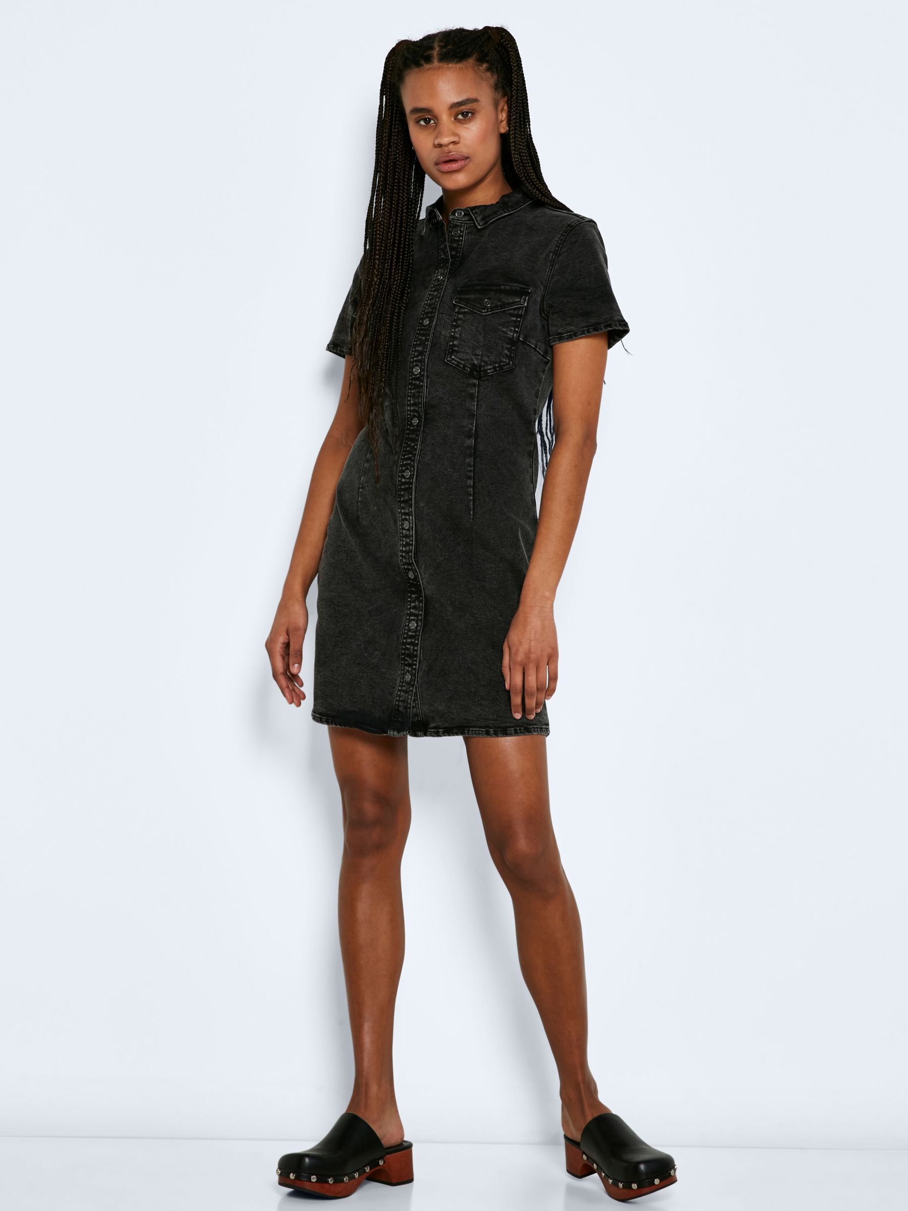 Zara black denim dress online