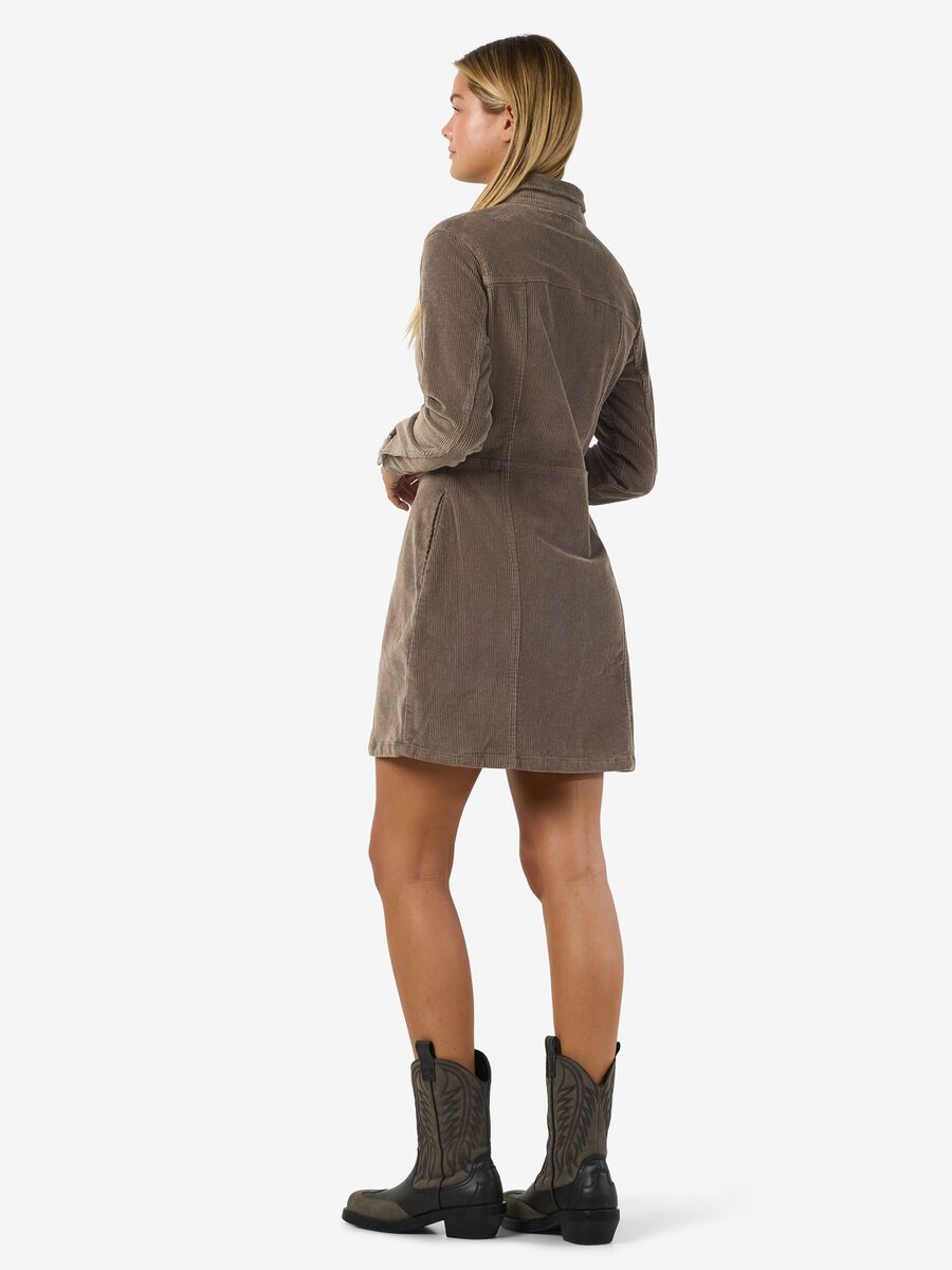 Carousel image - EN CORDUROY MINI-ROBE, Morel | 5