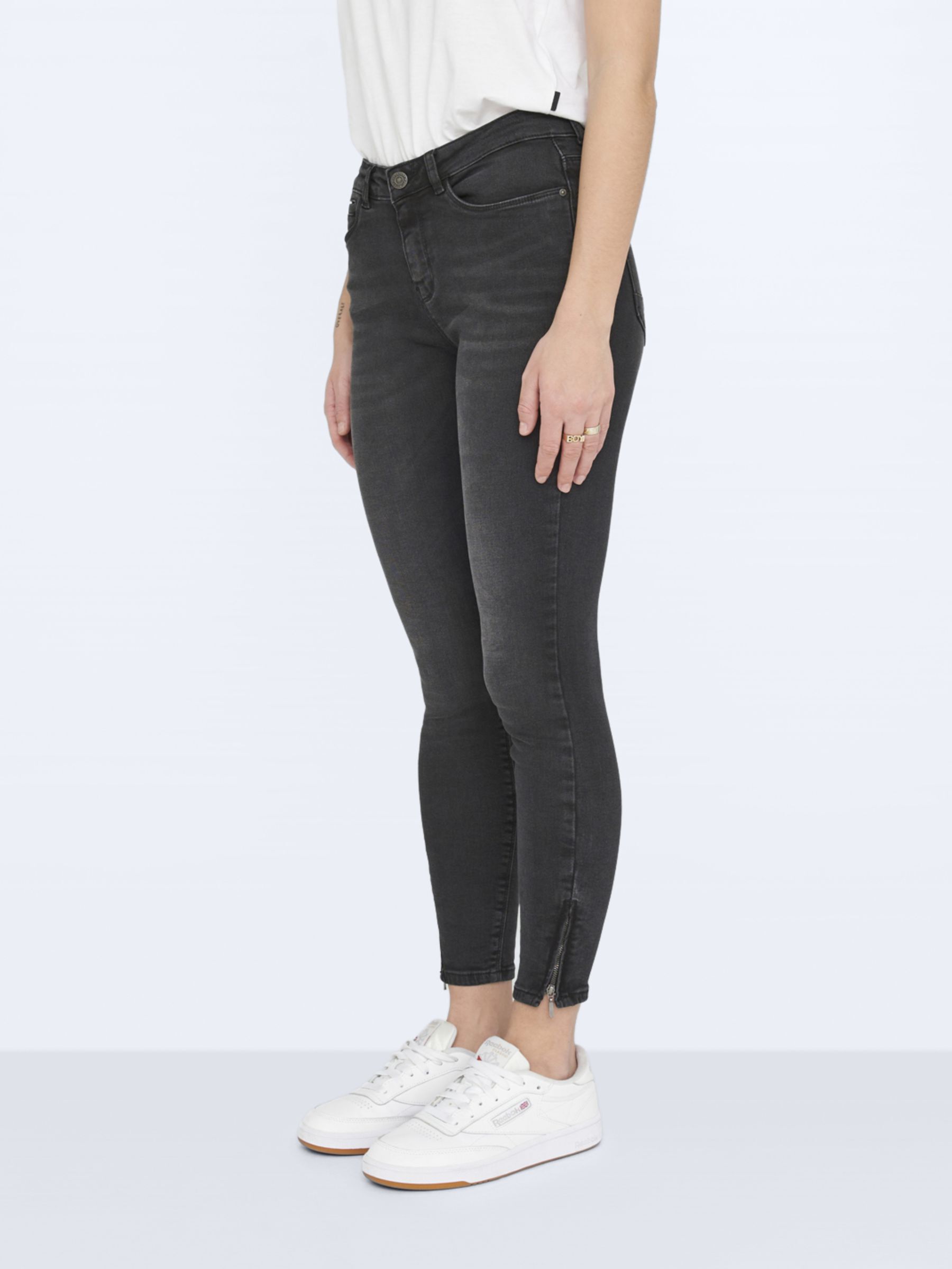 NMKIMMY NORMAL WAIST ANKLE SKINNY FIT JEANS Grey NOISY MAY