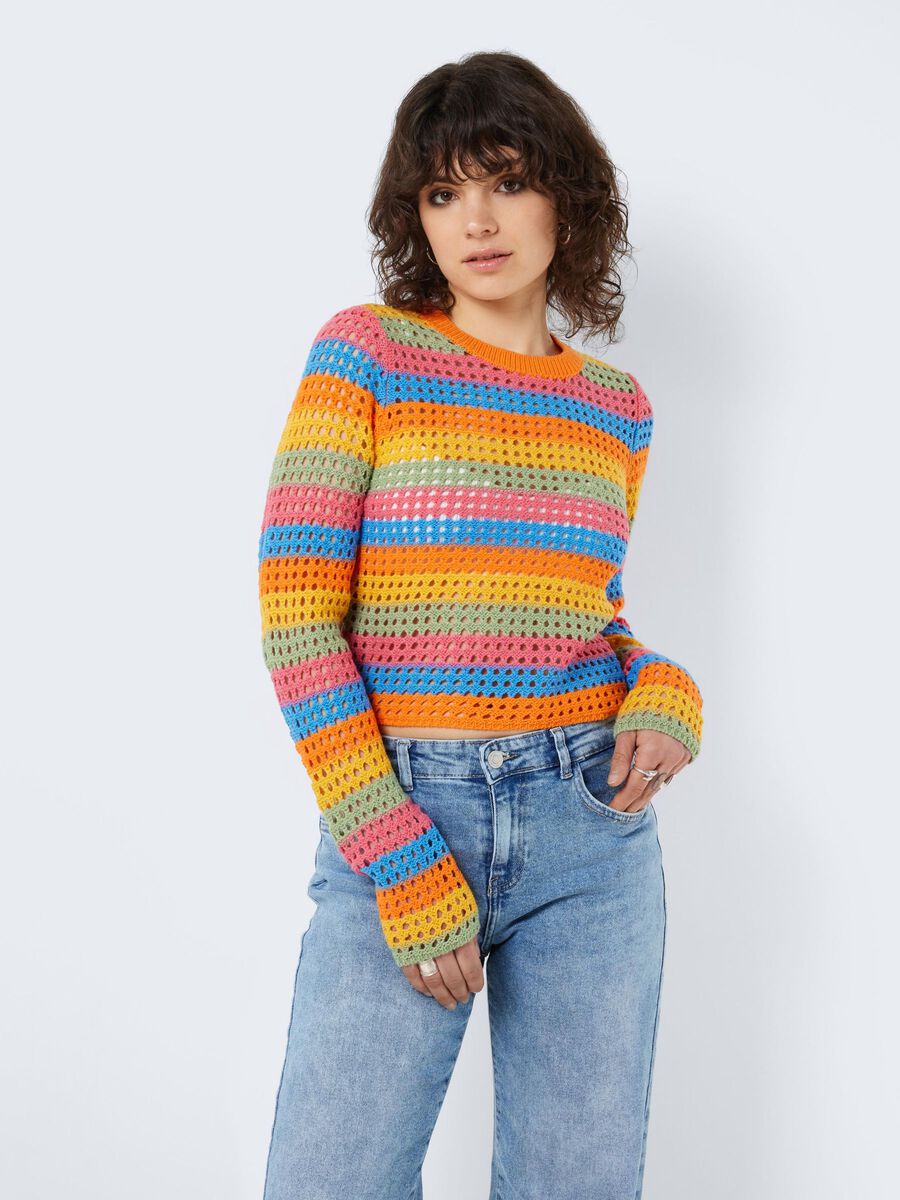 MULTI-COLOURED KNITTED PULLOVER