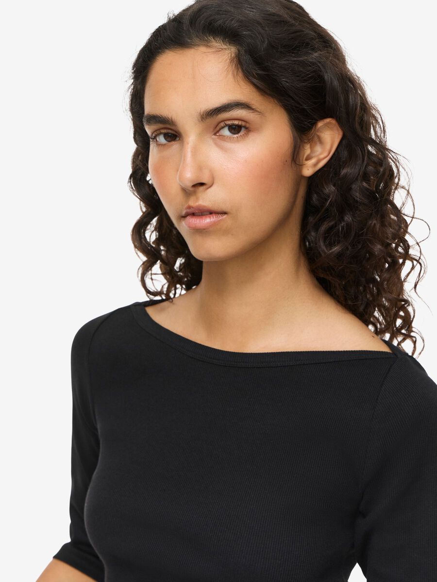 Carousel image - NMMAYA  3/4 SLEEVED BLOUSE, Black | 5