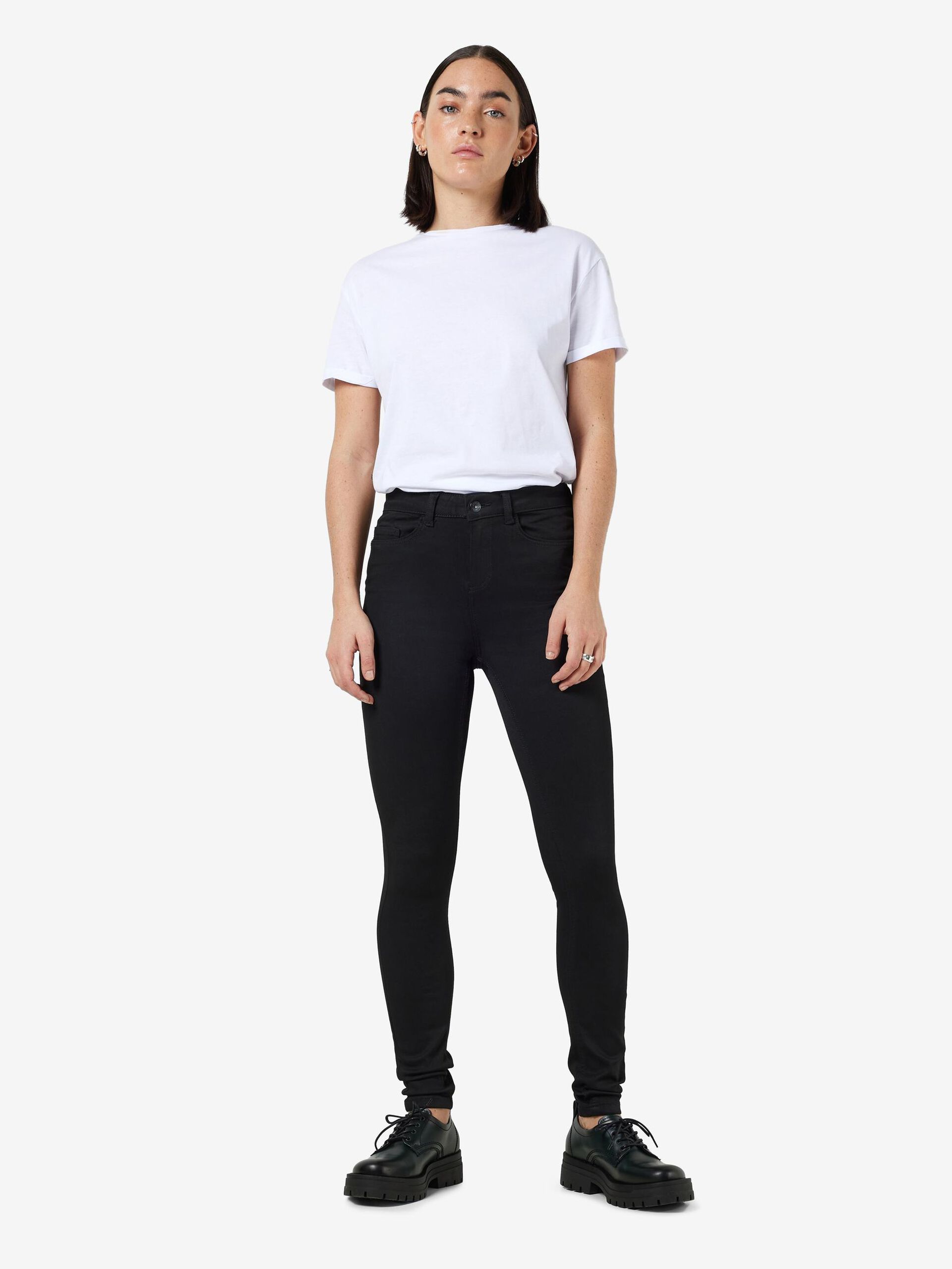 Carousel image - NMCALLIE SKINNY FIT JEANS, Black | 4