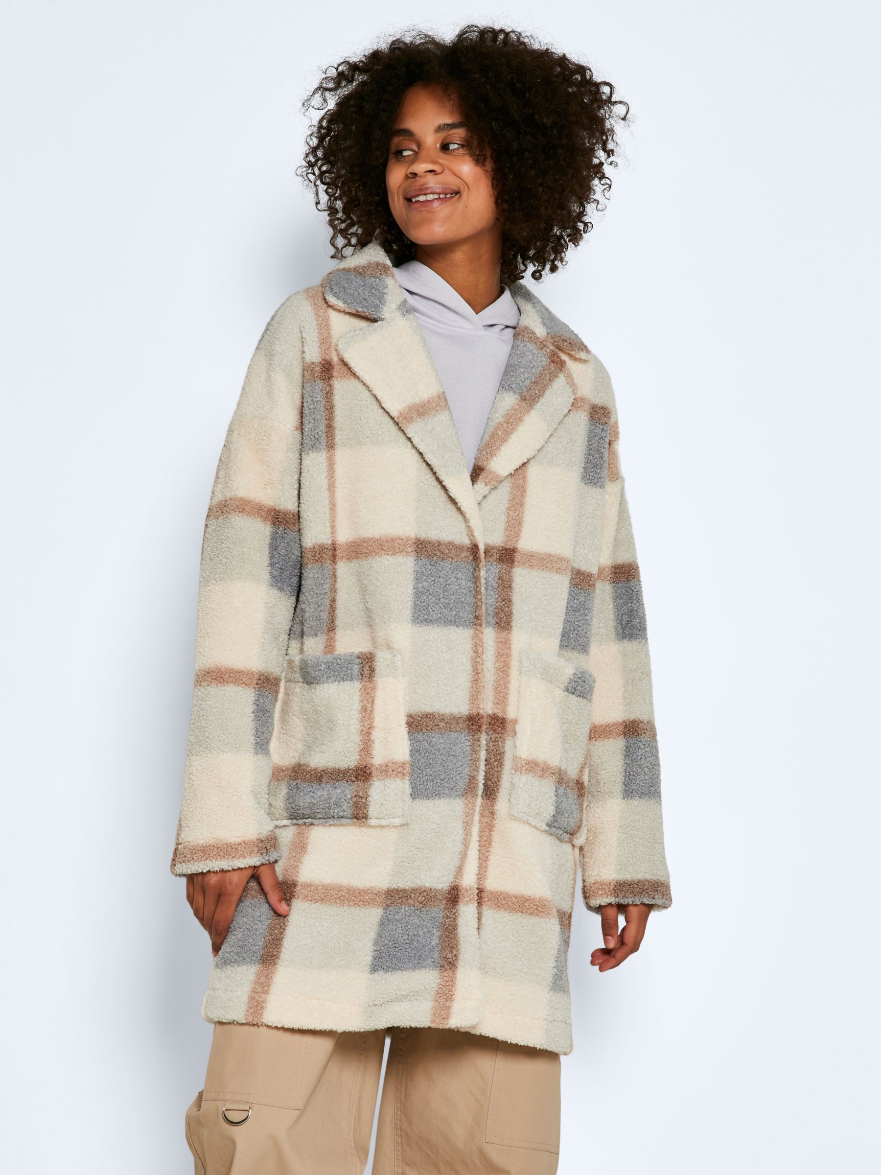 Noisy may teddy coat top