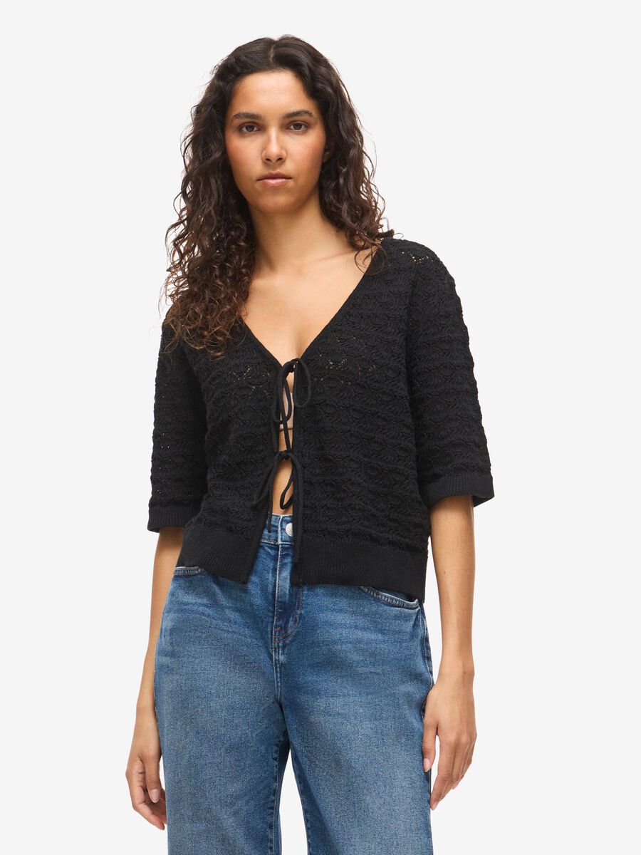 Product tile image - NMLAIKA TIE  KNITTED TOP, Black | 27036933_Black