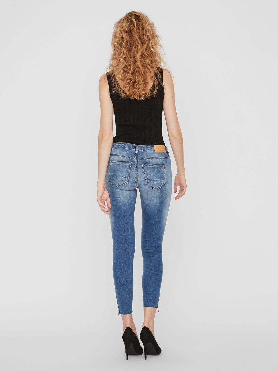 Carousel image 4 NORMAL WAIST SKINNY FIT JEANS, Medium Blue Denim