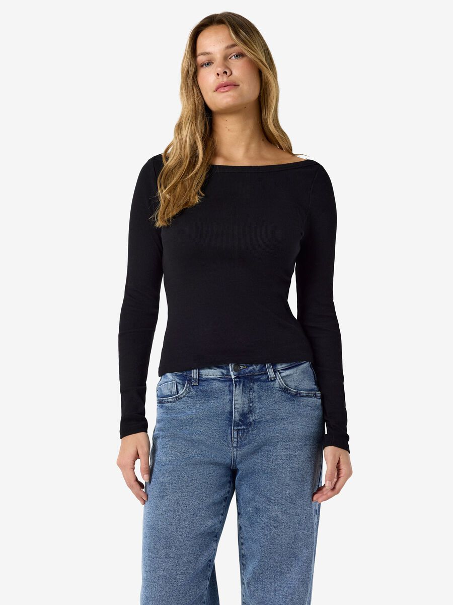 Product tile image NMMAYA BOATNECK TOP, Black 27037878_Black