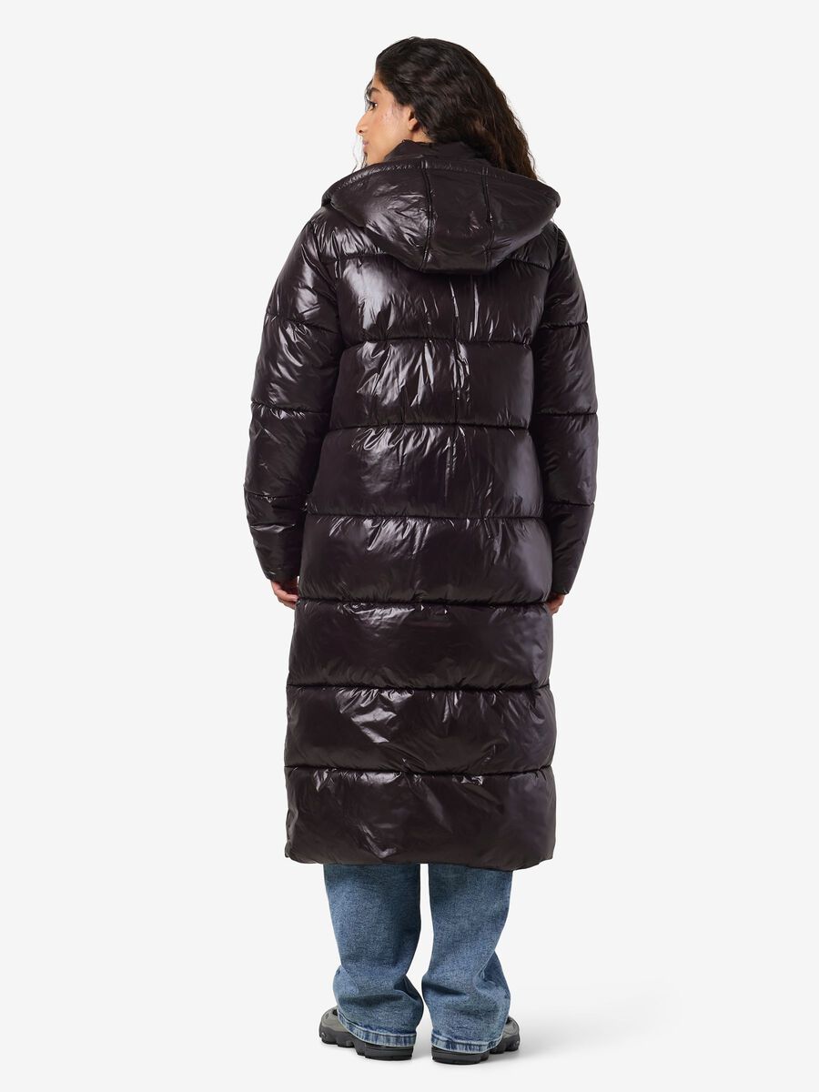 Carousel image - LONGLINE PUFFER COAT, Black | 3