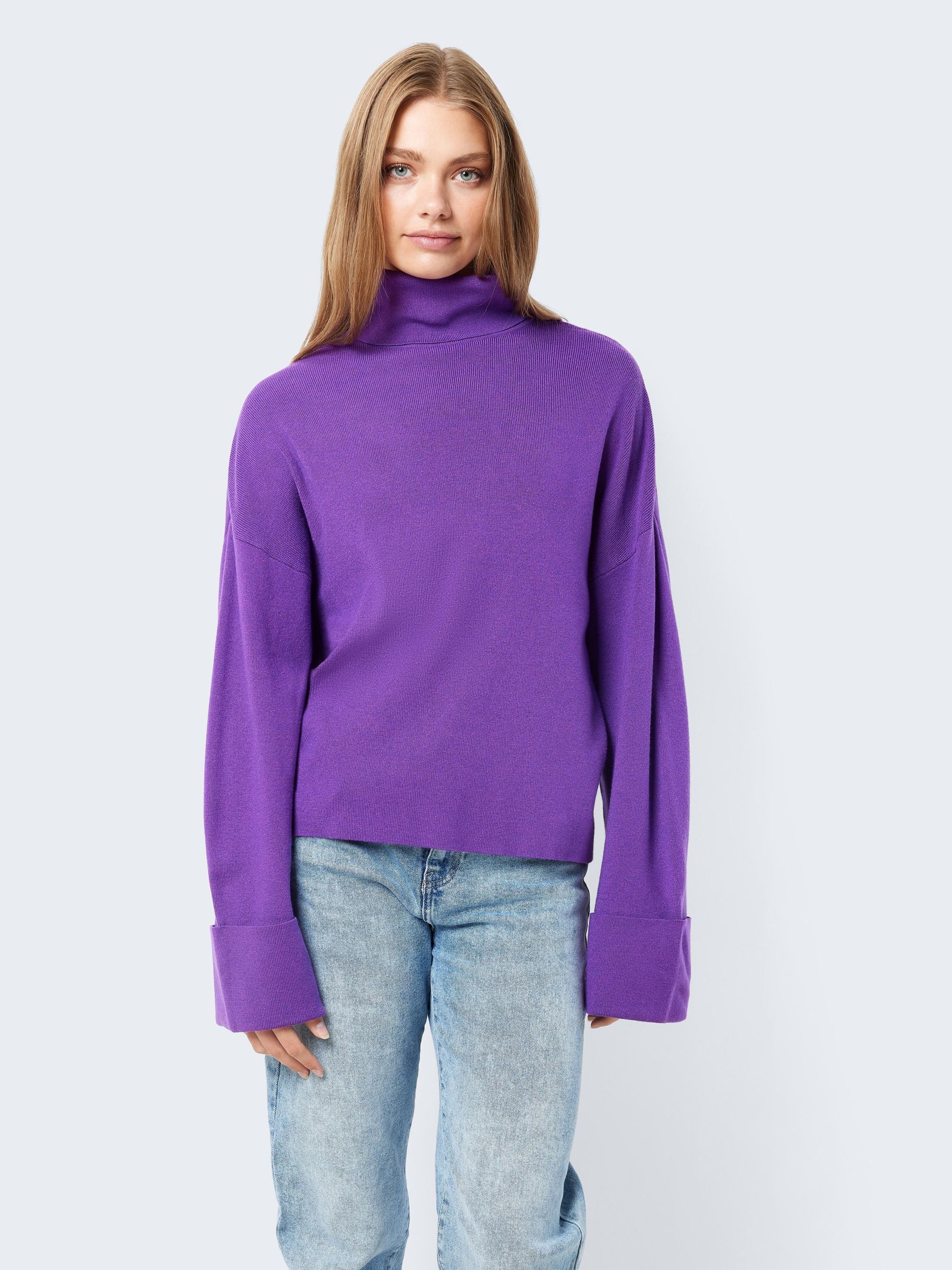 Rollkragen pullover lila clearance