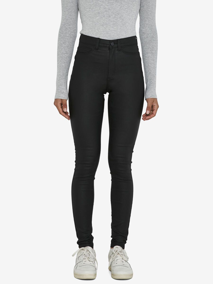 Noisy May BESCHICHTETE NMCALLIE HIGH WAIST HOSE, Black, highres - 27012746_Black_003.jpg