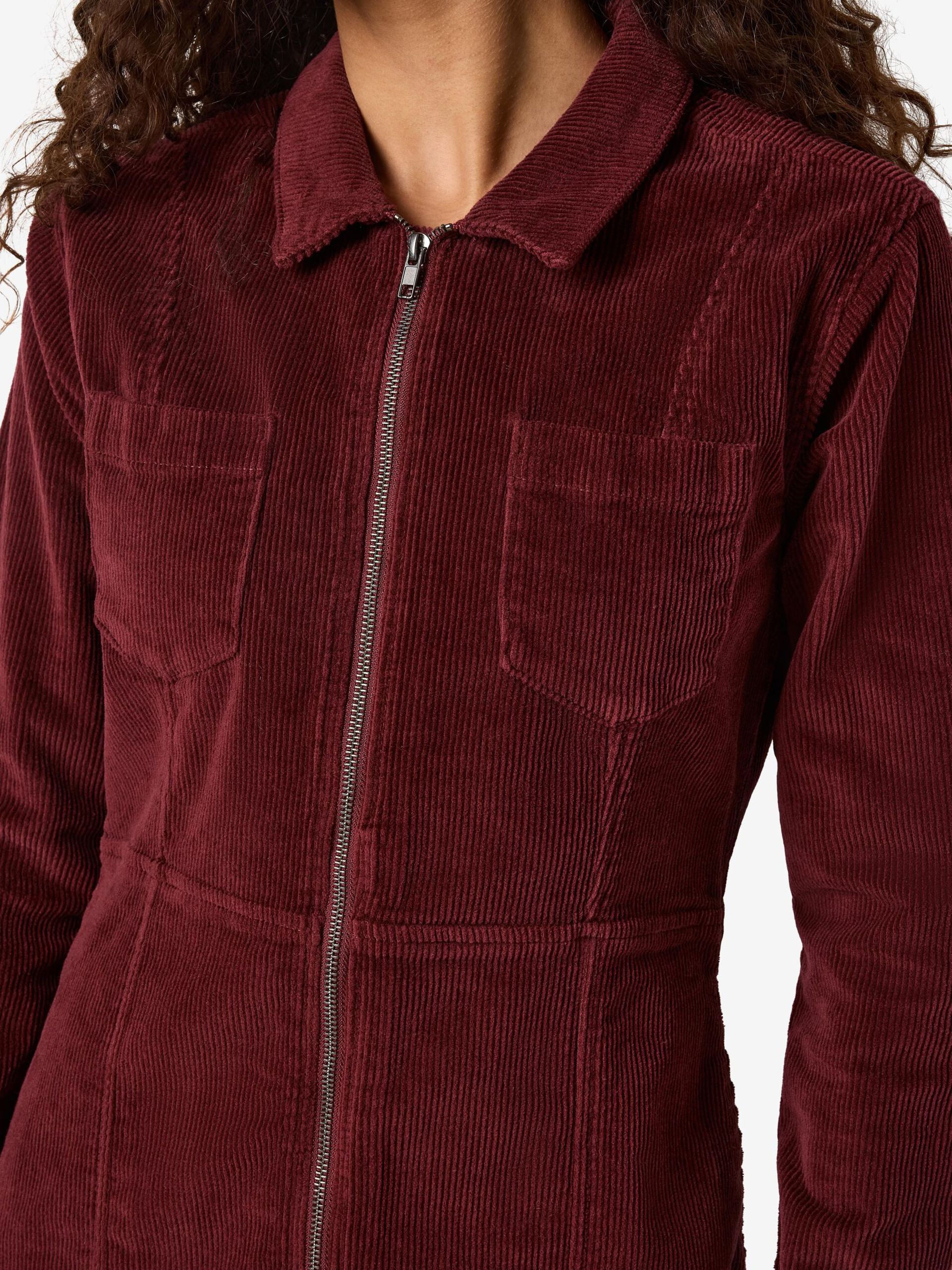 Carousel image - CORDUROY MINI DRESS, Windsor Wine | 5