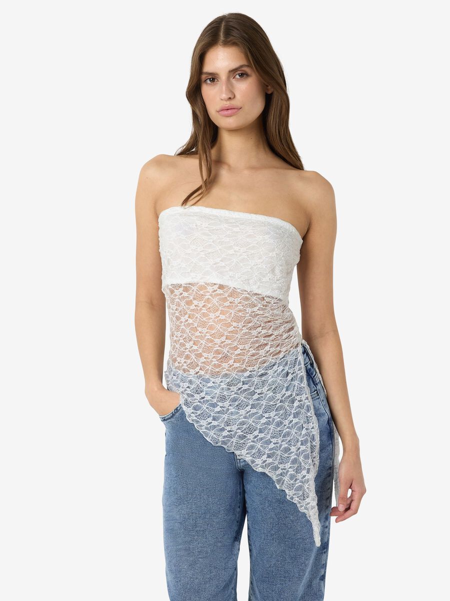 Product tile image - NMLACEY BANDEAU TOP, Cloud Dancer | 27037715_CloudDancer