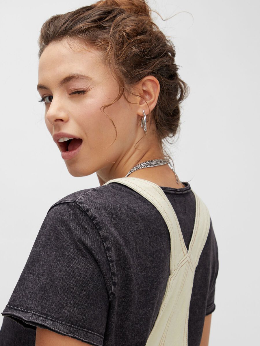 Carousel image - DUNGAREE DRESS, Seedpearl | 5