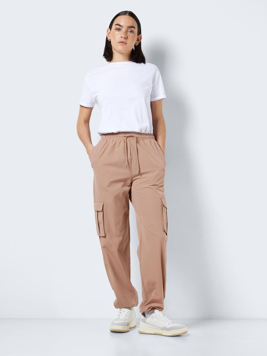 Noisy May HIGH WAISTED CARGO TROUSERS, Natural, highres - 27026174_Natural_004.jpg