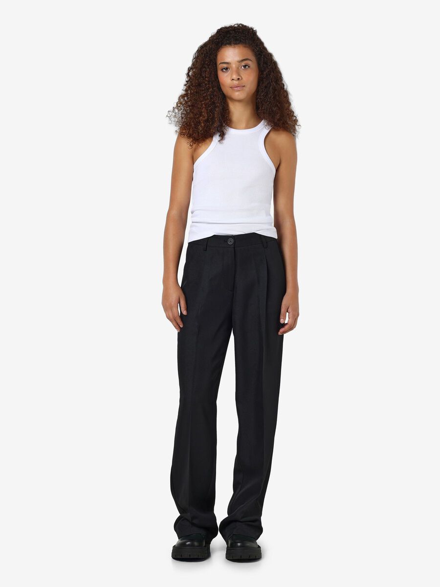 Noisy May HIGH WAISTED TROUSERS, Black, highres - 27029240_Black_004.jpg