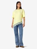 Product image thumbnail - LACE DETAILED T-SHIRT, French Vanilla | 4