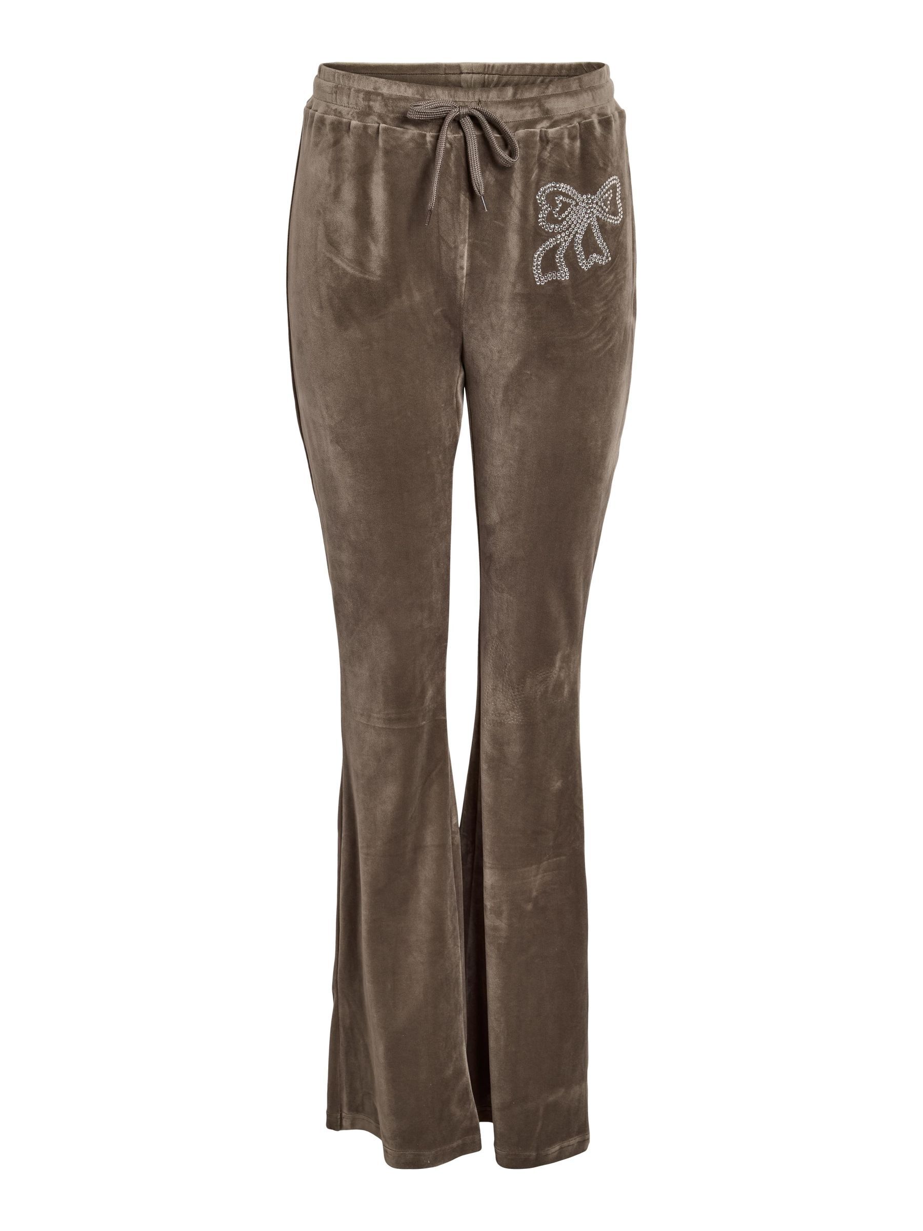 VELOUR SWEATPANTS Grey NOISY MAY