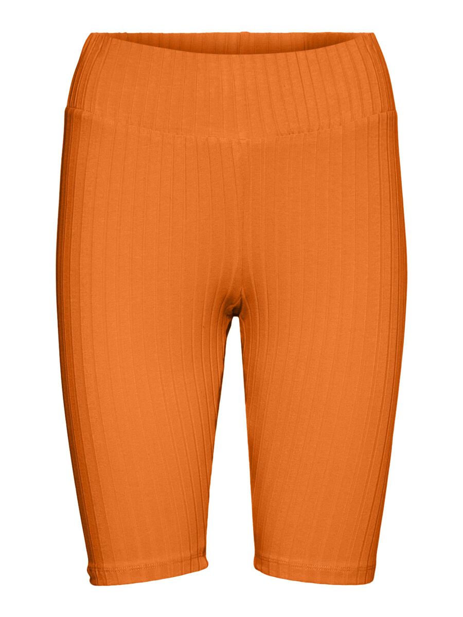 Noisy May RIBBED BIKER SHORTS, Vibrant Orange, highres - 27020889_VibrantOrange_001.jpg