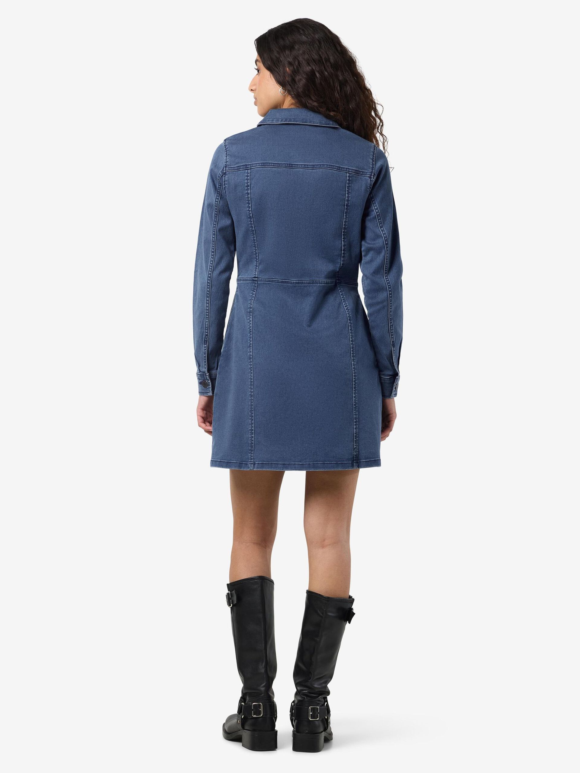 Carousel image - VESTITO MINI, Medium Blue Denim | 3