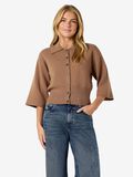 Product image thumbnail - POLO STYLE CARDIGAN, Toasted Coconut | 1