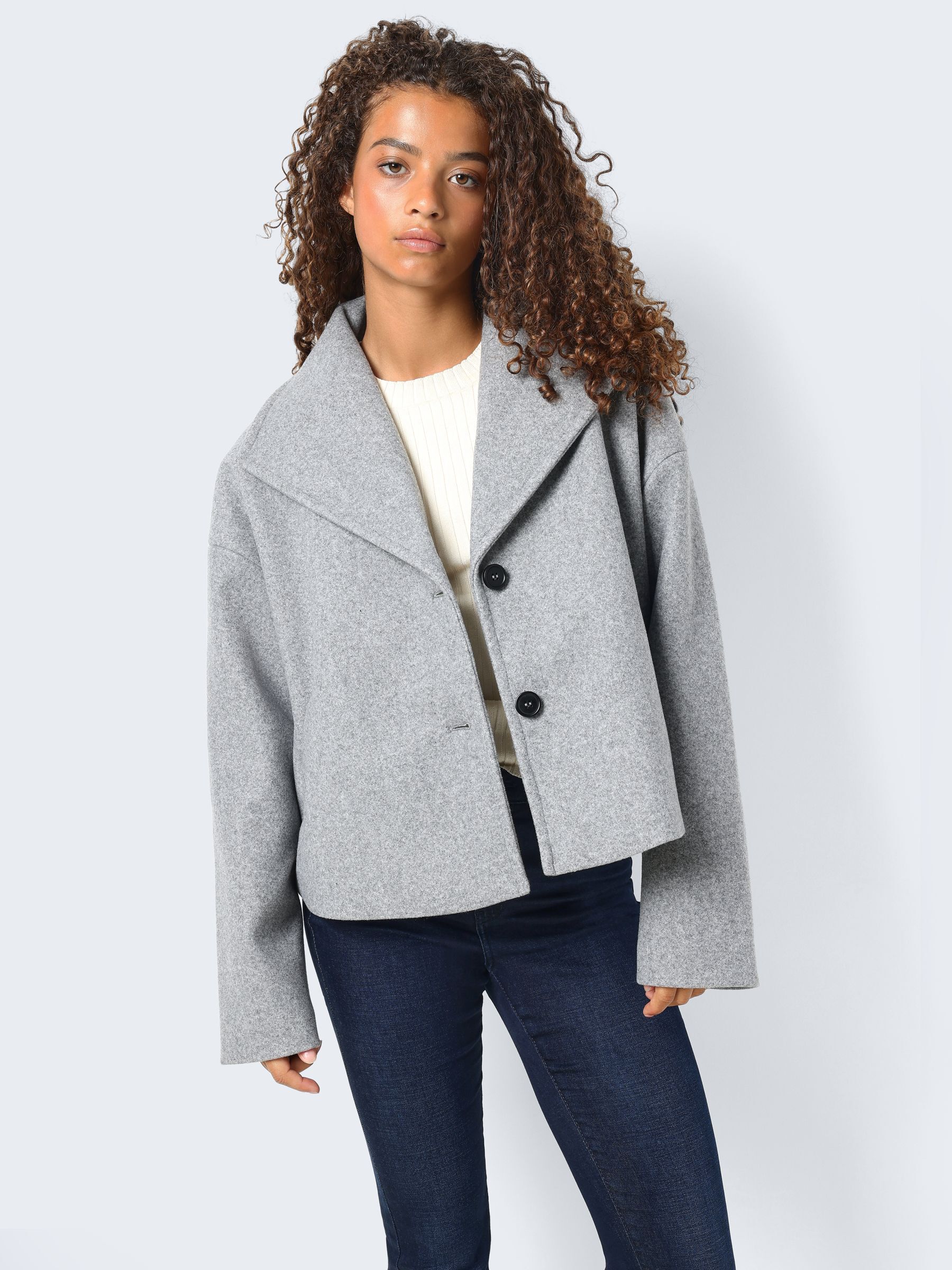 Light grey outlet short jacket