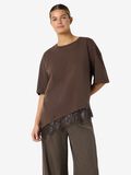 Product image thumbnail 1 LACE DETAILED T-SHIRT, Chocolate Brown