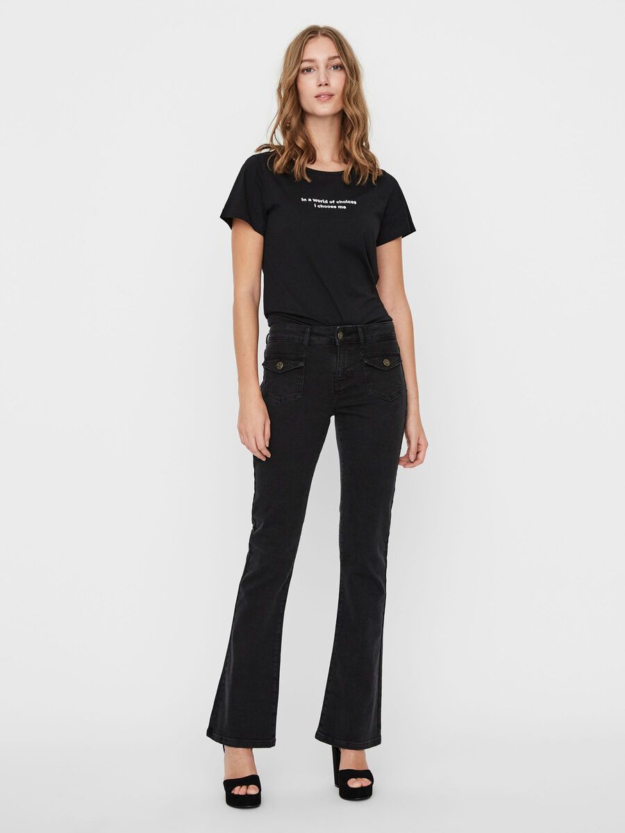 Carousel image - NORMAL WAIST SKINNY FIT JEANS, Black Denim | 3
