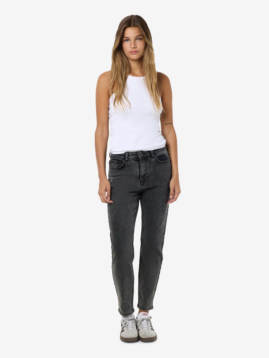 Noisy May NMMONI CROPPED STRAIGHT FIT JEANS, Dark Grey Denim, highres - 27031028_DarkGreyDenim_007.jpg