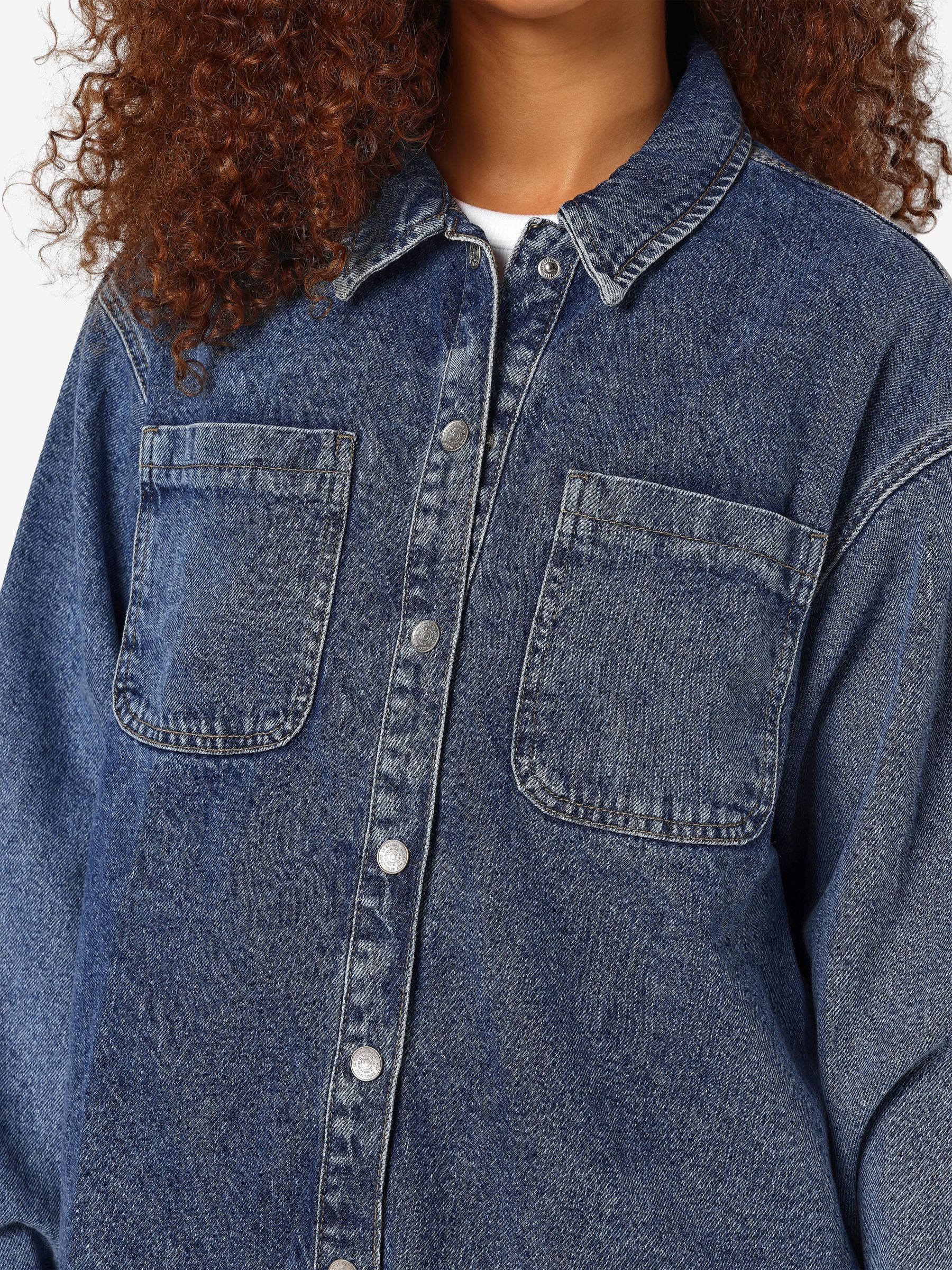 LONG DENIM SHIRT Blue NOISY MAY