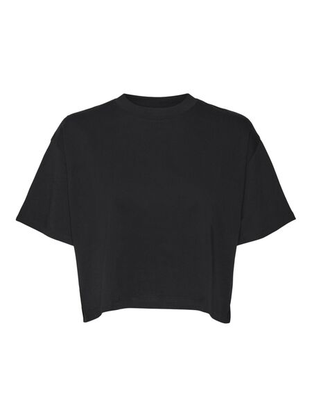 Noisy May CURVE SEMI GECROPT TOP, Black, highres - 27025559_Black_001.jpg