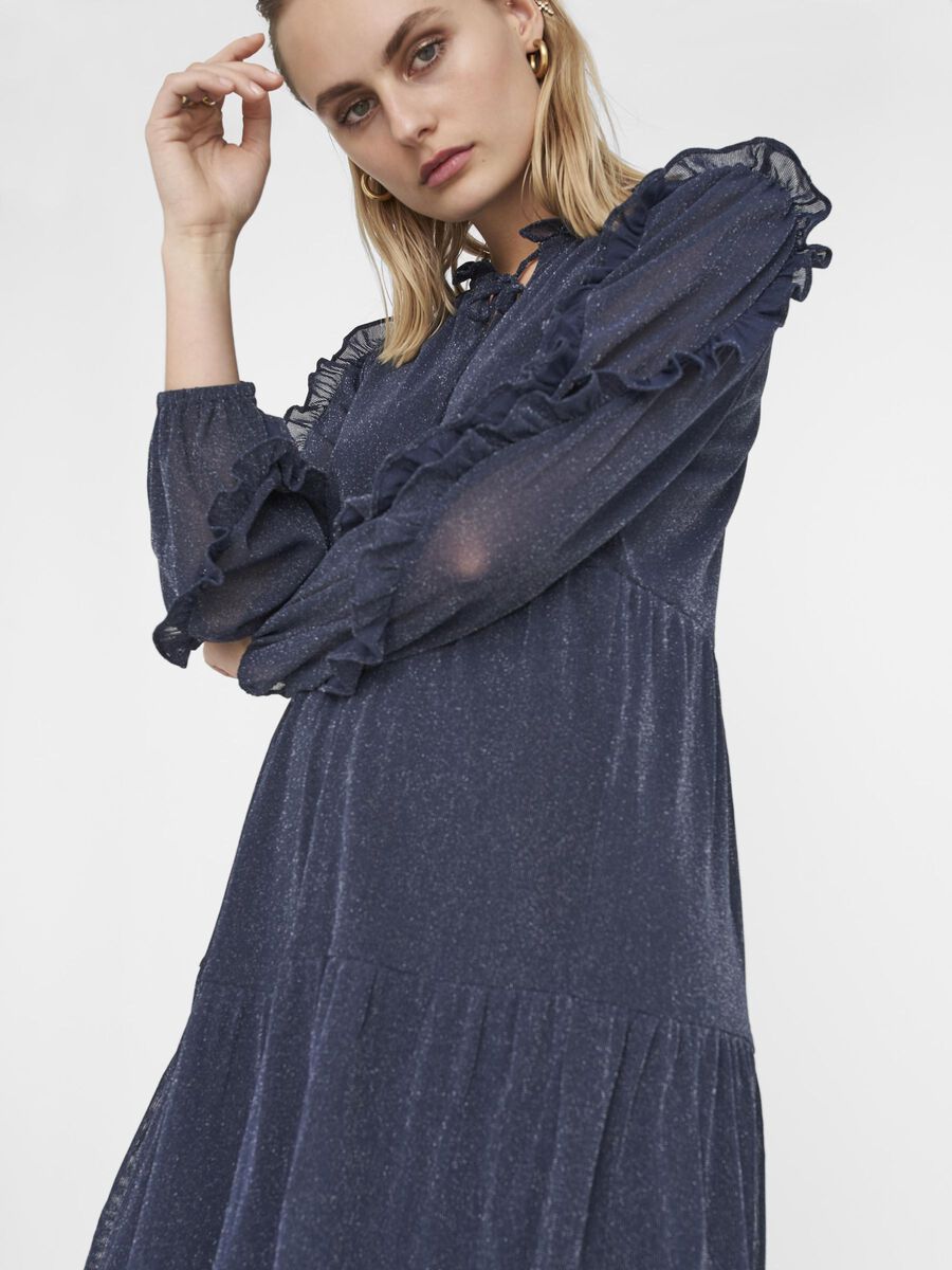 FRILL & SHIMMER DRESS, Night Sky, highres