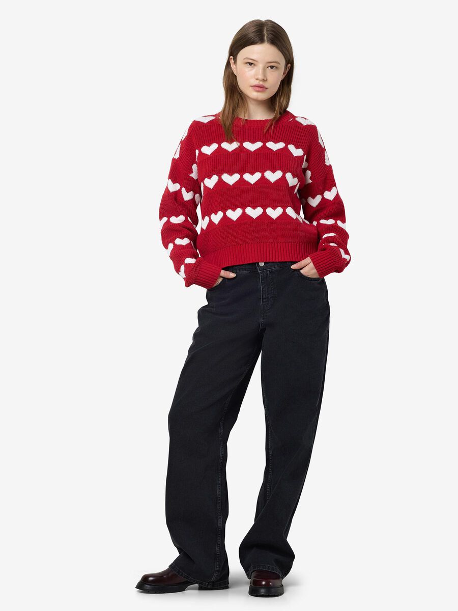 Carousel image - HJERTE STRIKTRØJE, Racing Red | 4