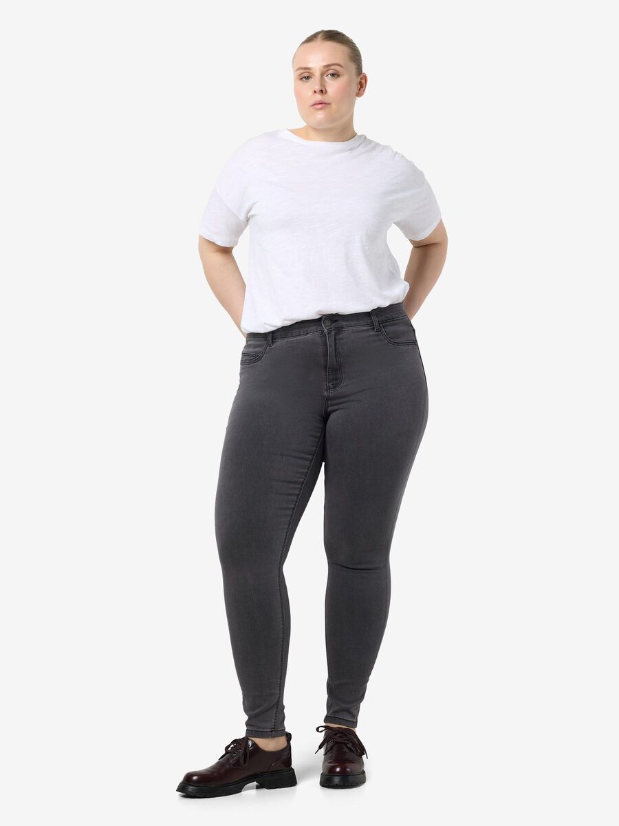 Noisy May CURVE NMCALLIE SKINNY FIT JEANS, Dark Grey Denim, highres - 27014951_DarkGreyDenim_007.jpg