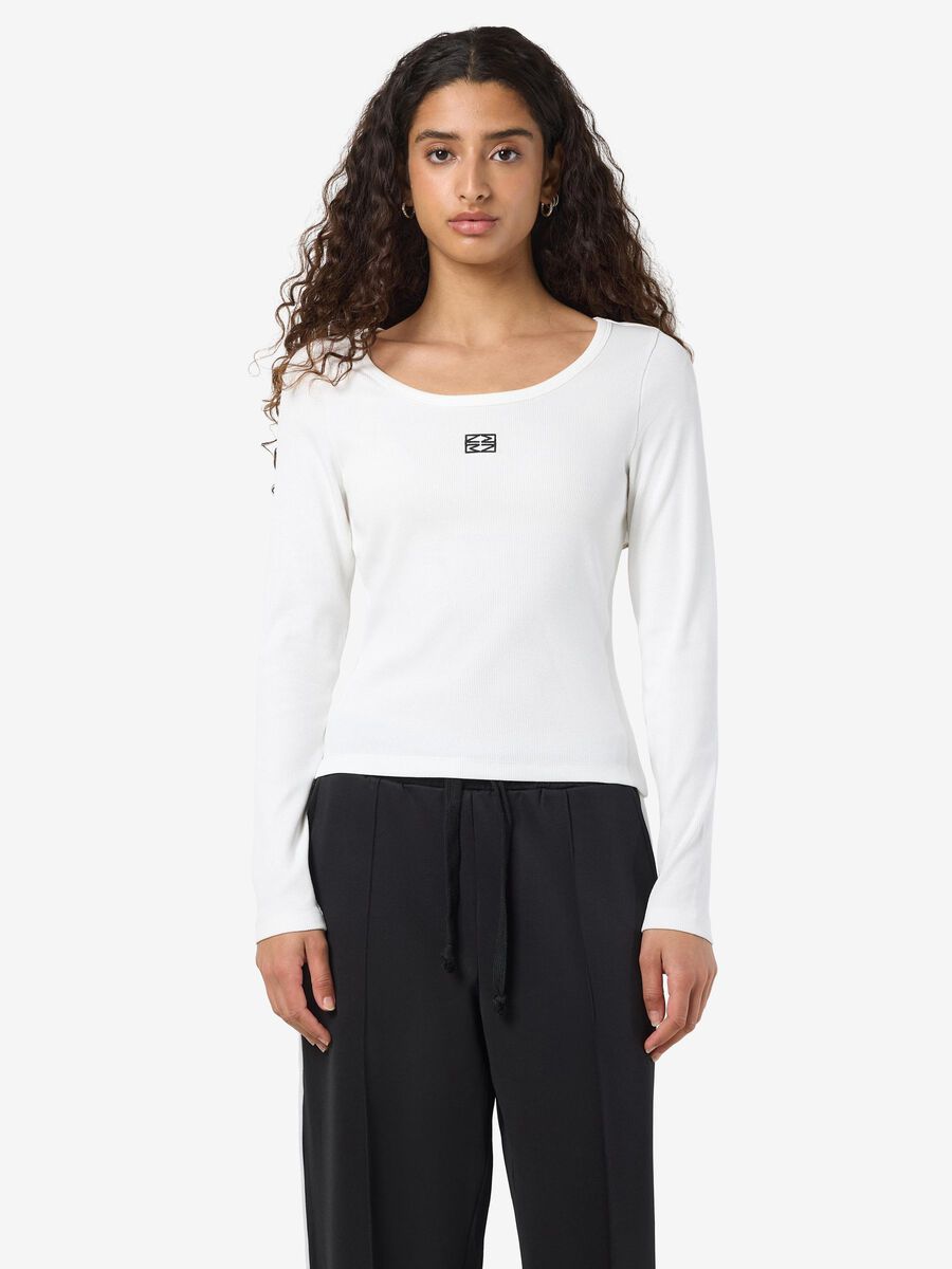 Product carousel image - SLIM FIT LONG SLEEVED TOP, Cloud Dancer | 1
