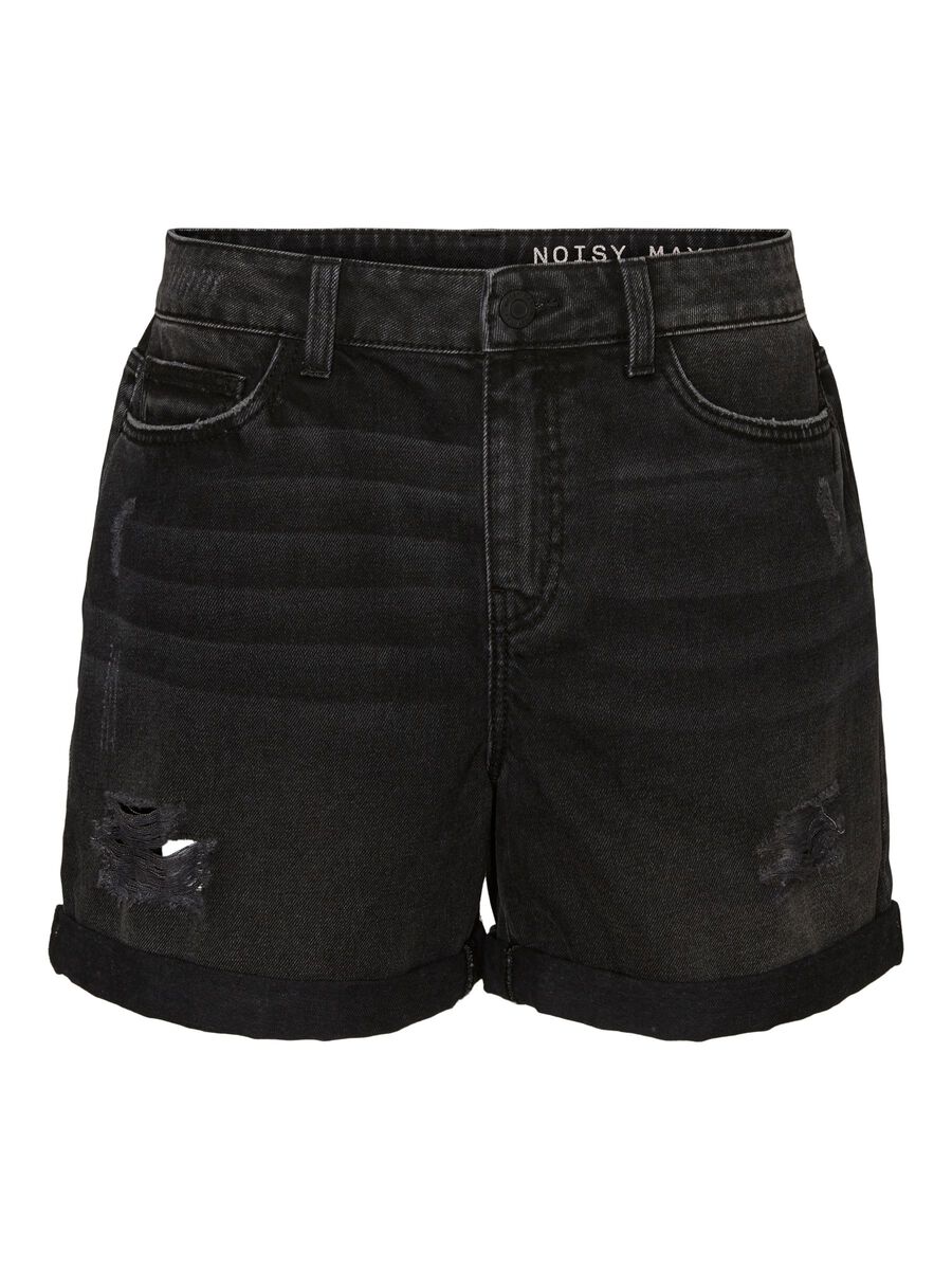 Noisy May NORMAL WAIST DENIM SHORTS, Black Denim, highres - 27010865_BlackDenim_001.jpg