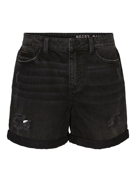 Noisy May TAILLE CLASSIQUE SHORTS EN JEAN, Black Denim, highres - 27010865_BlackDenim_001.jpg