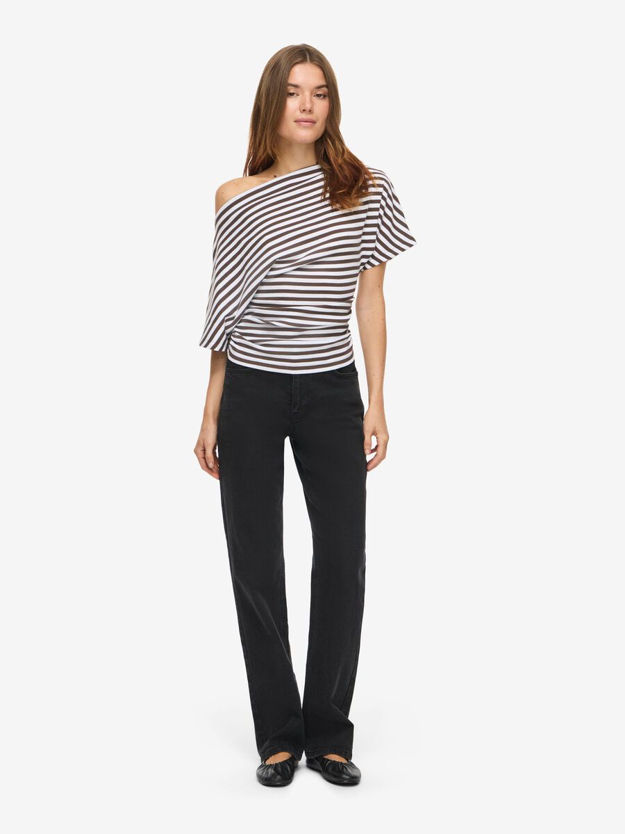 Carousel image - NMSTORMI OFF-SHOULDER TOP, Chocolate Brown | 2