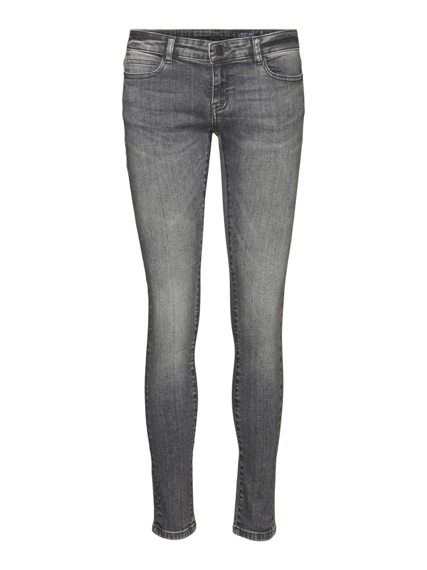 Noisy May Damen Jeans NMEXTRA EVE LW S.S JEANS SH003MG Slim Fit Medium Grey 