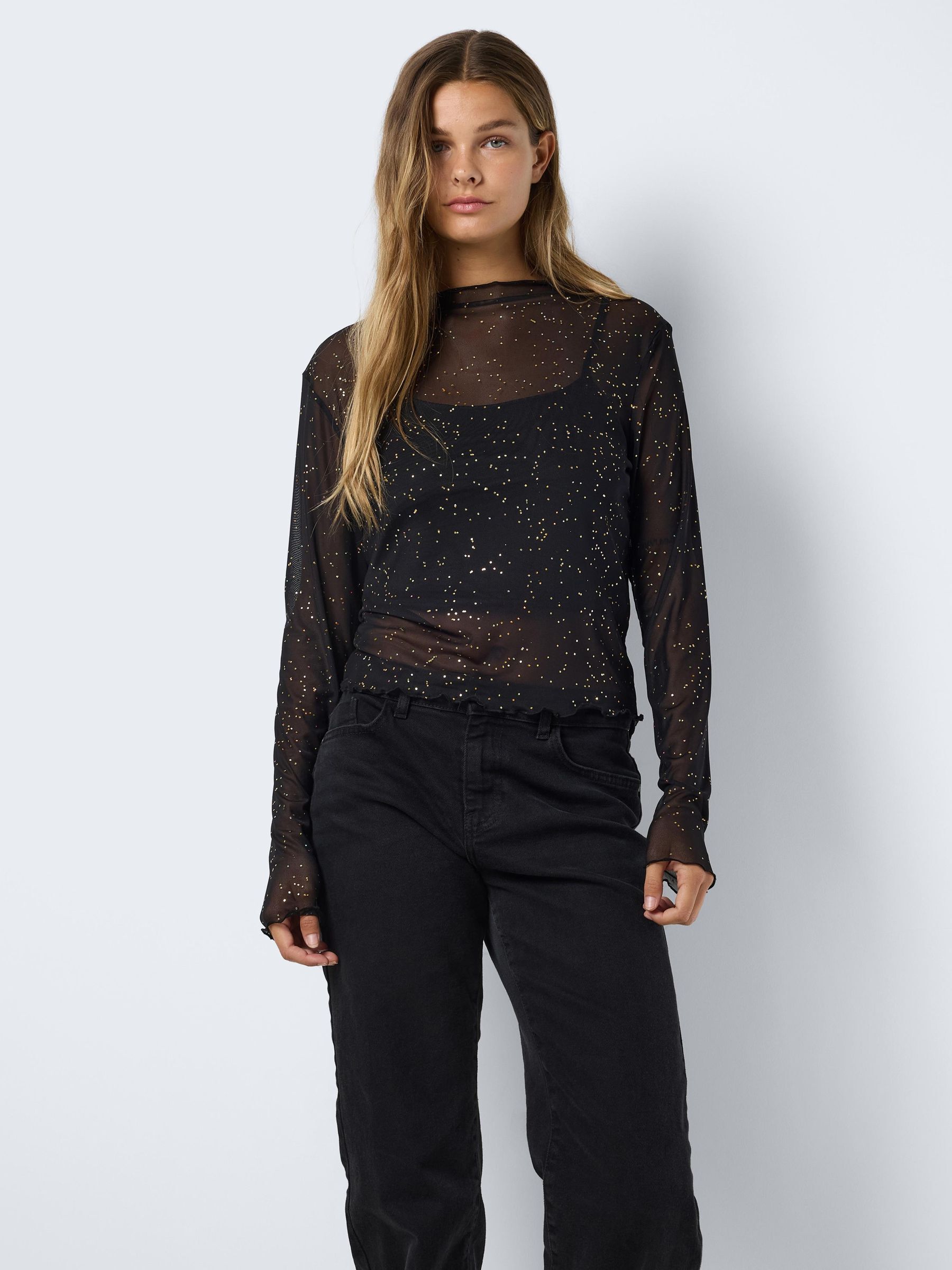 MESH TOP Black NOISY MAY