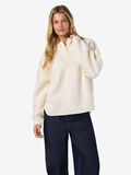 Product image thumbnail - NMCOZY HALF-ZIP FLEECE, Eggnog | 6