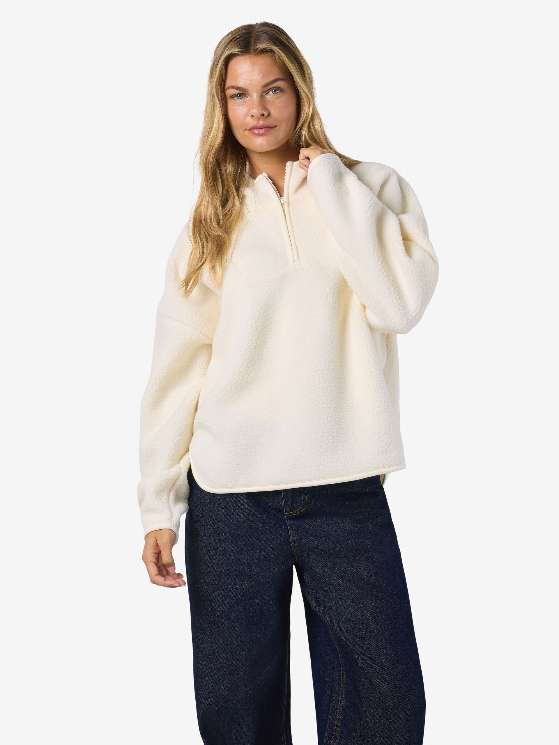 Carousel image - NMCOZY HALF-ZIP FLEECE, Eggnog | 6