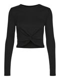 Noisy May LONG SLEEVED KNOT DETAIL TOP, Black, highres - 27021336_Black_001.jpg