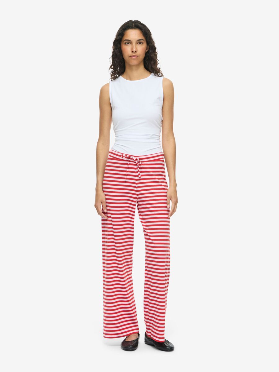 Carousel image - NMSTORMI  WIDE-LEG TROUSERS, Goji Berry | 3