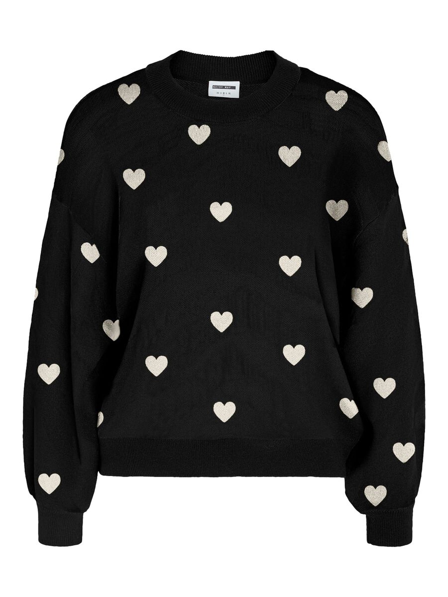 Carousel image - EN MAILLE À MOTIF PULLOVER, Black | 1