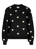 Product image thumbnail - EN MAILLE À MOTIF PULLOVER, Black | 1