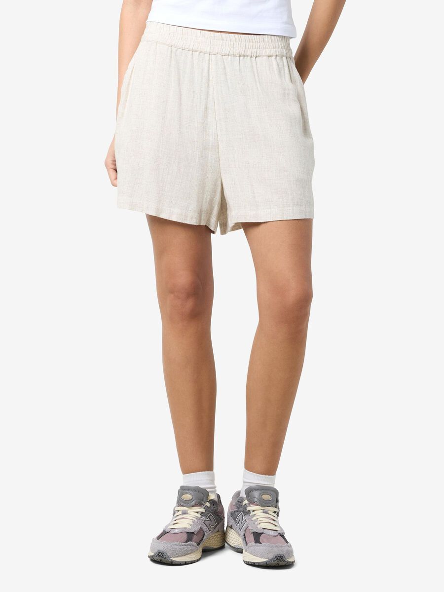 Noisy May LINEN BLEND SHORTS, Natural, highres - 27028732_Natural_003.jpg