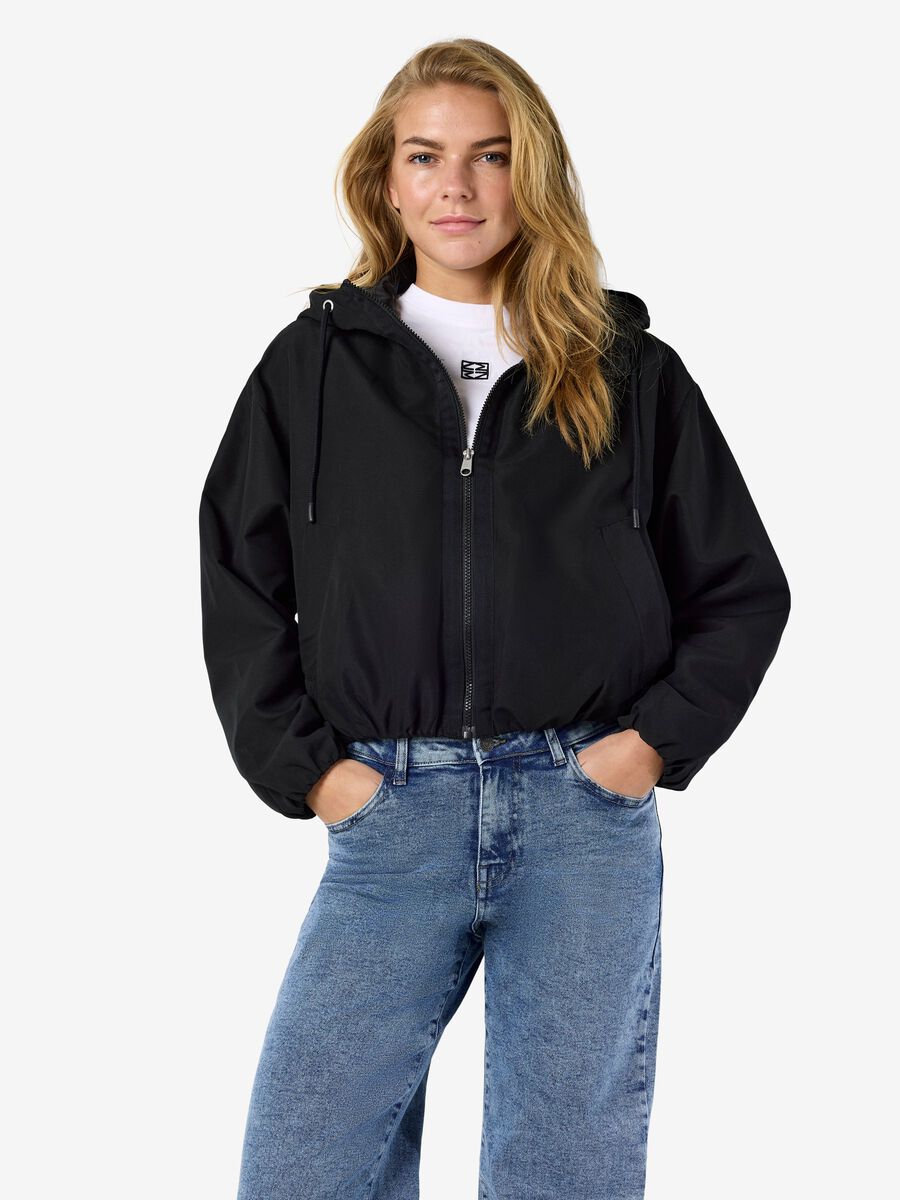 Product tile image - NMELINA  HOODED JACKET, Black | 27037686_Black